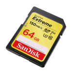 SANDISK EXTREME SDXC 64GB 150MB / S V30 UHS-I U3 CLASSE 10