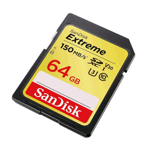SANDISK EXTREME SDXC 64GB 150MB / S V30 UHS-I U3 CLASSE 10
