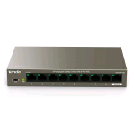 TENDA TEG1109P-8-102W SWITCH DI RETE 9 PORTE NON GESTITO GIGABIT ETHERNET 10/100/1000 SUPPORTO POWER OVER ETHERNET POE GRIGIO