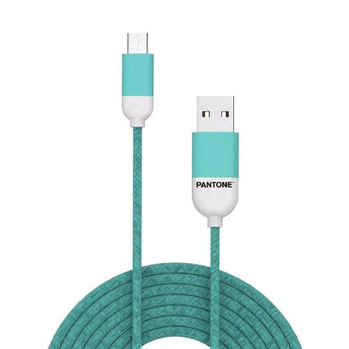 PANTONE CAVO DA USB A A MICRO USB 1.5 MT IN TESSUTO VERDE