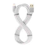 CELLY CAVO RICARICA/DATI 1 X USB-A 1 X LIGHTNING DOTATO DI MAGNETI PER AVVORGERE/SISTEMARE IL CAVO 1 M BIANCO
