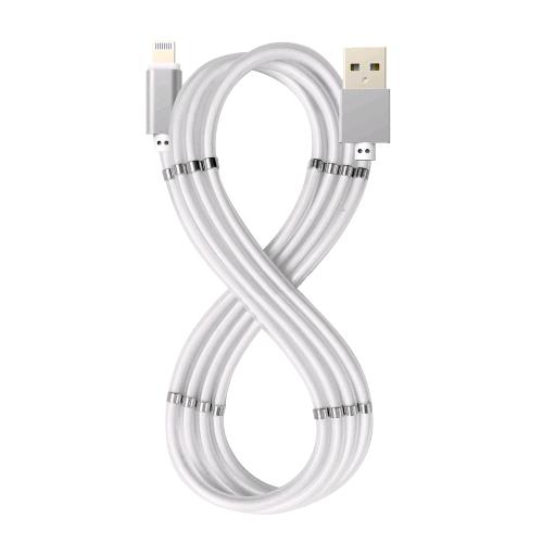 CELLY CAVO RICARICA/DATI 1 X USB-A 1 X LIGHTNING DOTATO DI MAGNETI PER AVVORGERE/SISTEMARE IL CAVO 1 M BIANCO