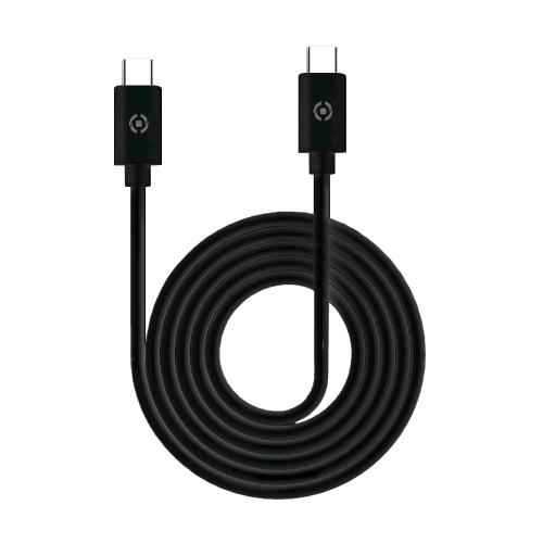 CELLY CAVO RICARICA/DATI USB-C MASCHIO/MASCHIO PD 60 W 3 MT NERO
