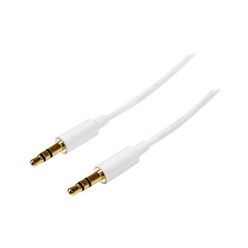 STARTECH CAVO AUDIO STEREO SLIM 2 X M JACK 3.5 3 M BIANXO