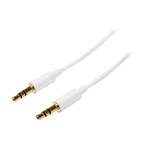 STARTECH CAVO AUDIO STEREO SLIM 2 X M JACK 3.5 2 M BIANXO