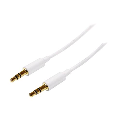 STARTECH CAVO AUDIO STEREO SLIM 2 X M JACK 3.5 2 M BIANXO