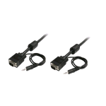 STARTECH CAVO COASSIALE PER MONITOR AD ALTA RISOLUZIONE 2 X M 15-pin HD-15 2 X M JACK 3.5 MM 5 M NERO