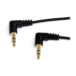 STARTECH CAVO AUDIO PROLUNGA 2 X M JACK 3.5 90° 90 M NERO