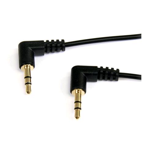STARTECH CAVO AUDIO PROLUNGA 2 X M JACK 3.5 90° 90 M NERO