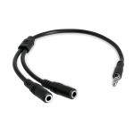 STARTECH SPLITTER STEREO 1 X M JACK 3,5 MM A 2 X F JACK 3.5 MM NERO
