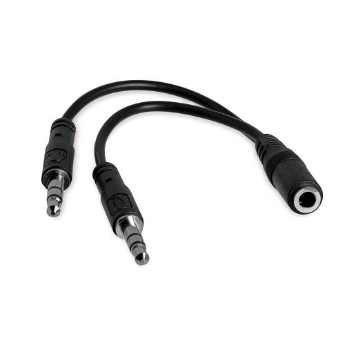 STARTECH SPLITTER CUFFIE 1 X M JACK 3,5 MM A 2 X F JACK 3.5 MM NERO