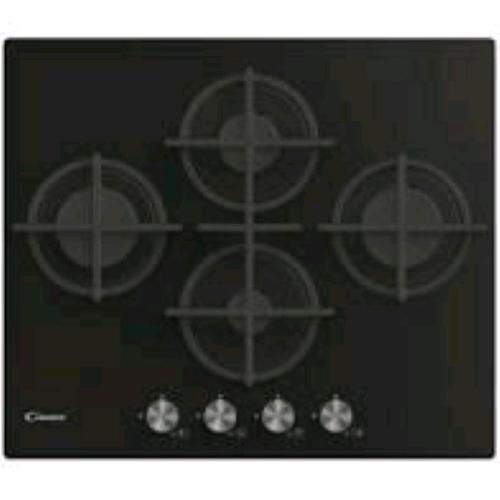 CANDY CVG6DPB PIANO COTTURA A GAS 4 FUOCHI PIANO IN VETRO TEMPERATO NERO