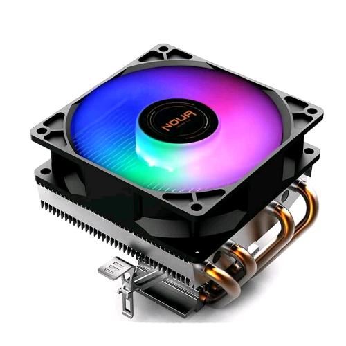 NOUA HAKU RGB DISSIPATORE DI CALORE LOW PROFILE 4 HEATPIPE PER CPU INTEL LGA 1200 E AMD AM3 AM4 CON VENTOLA DA 90 MM 