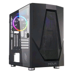 NOUA FOBIA L5 CASE MINI TOWER MICRO-ATX M-ATX PER PC GAMING VENTOLA RGB 1xUSB3 2xUSB2 PANNELLO LATERALE IN VETRO TEMPERATO NERO