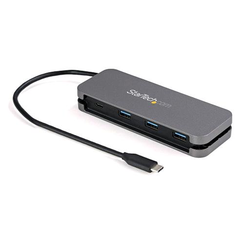 STARTECH HUB USB-C A 4 PORTE 3xUSB A 3.0 E 1xUSB-C GRIGIO NERO