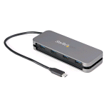 STARTECH HUB USB-C A 4 PORTE USB-A 3.0 ADATTATORE ALIMENTATO VIA BUS GRIGIO NERO