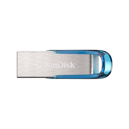 SANDISK ULTRA FLAIR CHIAVETTA USB 3.0 128GB SILVER AZZURRO 