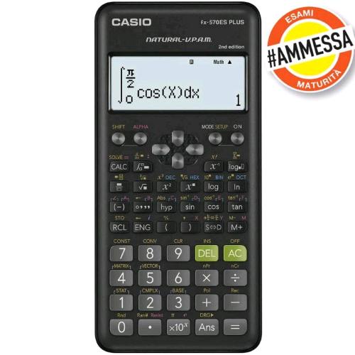CASIO FX-991ES PLUS 2 CALCOLATRICE SCIENTIFICA 417 FUNZIONI DISPLAY NATURALE NERO