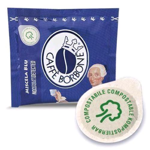 BORBONE CAFFE' IN CIALDA COMPOSTABILE 44 mm MISCELA BLU CONF 150 Pz.