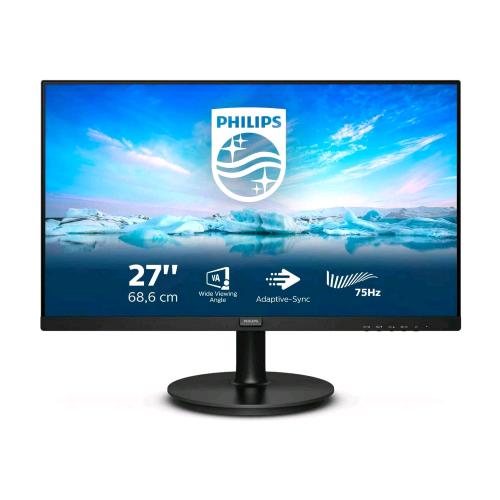 PHILIPS 272V8LA 27" LED FULL HD 75Hz 4MS CONTRASTO 3.000:1LOWBLUE HDMI DISPLAYPORT ALTOPARLANTI INCORPORATI NERO