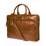 DBRAMANTE 1928 KRONBORG BORSA PER NOTEBOOK DA 16" IN PELLE CON TRACOLLA 8 SCOMPARTI CUOIO