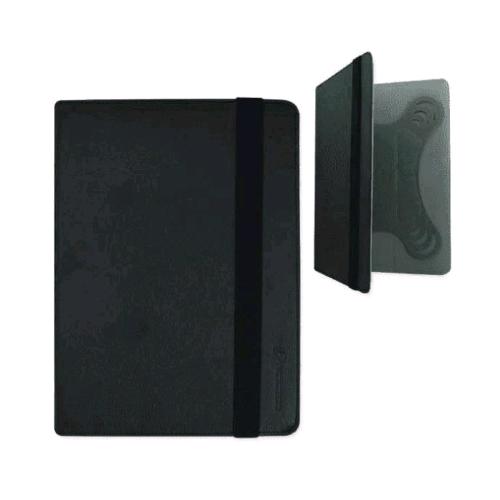TECHMADE CUSTODIA UNIVERSALE PER TABLET 7"-8" IN ECOPELPOLIURETANO LE RIGIDA CHIUSURA AD ELASTCO NERO