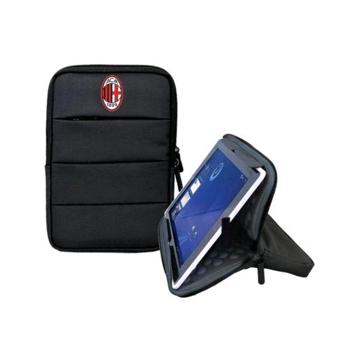 TECHMADE CUSTODIA UNIVERSALE PER TABLET DA 7" A 7,9" CHIUSURA A ZIP LOGO MILAN BLU