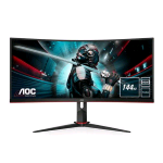 AOC G2 34" CURVO LED VA AMD FREESYNC FORMATO 21:9 CONTRASTO 3.000:1 2xHDMI 1xDISPLAY PORT 4xUSB COLORE NERO GARANZIA ITALIA
