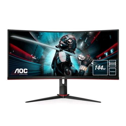 AOC G2 34" CURVO LED VA AMD FREESYNC FORMATO 21:9 CONTRASTO 3.000:1 2xHDMI 1xDISPLAY PORT 4xUSB COLORE NERO GARANZIA ITALIA