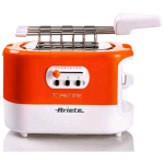 ARIETE TOASTIME TOSTAPANE ELETTRICO 2 FESSURE CON FUNZIONE RISCALDA E SCONGELA 700 W ARANCIO