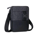 RIVACASE MELANGE BORSA A TRACOLLA PER TABLET 8" IN POLIESTERE 3 SCOMPARTI NERO