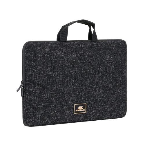 RIVACASE BORSA NOTEBOOK FINO A 15.6" IN POLIESTERE CHIUSURA ZIP NERA