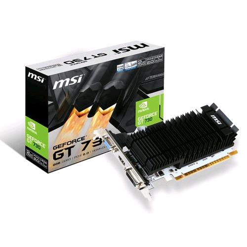 MSI N730K-2GD3H/LPV1 SCHEDA GRAFICA NVIDIA GEFORCE GT 730 2GB GDDR3 INTERFACCIA PCI EXPRESS 2.0 RAFFREDDAMENTO PASSIVO