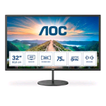 AOC Q32V4 31.5" 2K UHD FORMATO 16:9 CONTRASTO 1.200:1 1xHDMI 1xDISPLAY PORT COLORE NERO GARANZIA ITALIA