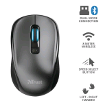 TRUST YVI MOUSE OTTICO DUAL-MODE WIRELESS 1.600 DPI 4 TASTI COLORE GRIGIO NERO