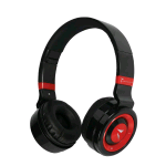 TECHMADE TM-046-RD CUFFIA STEREO BLUETOOTH CON MICROFONO RICHIUDIBILI COLORE NERO ROSSO