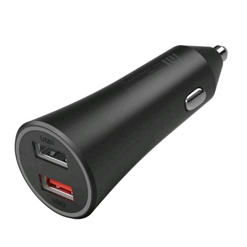 XIAOMI CARICABATTERIE DA AUTO 37W DUAL-PORT QUALCOMM RICARICA RAPIDA 3.0 COLORE NERO GREY