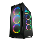 SHARKOON REV300 CASE TOWER ARGB ATX EATX MICRO ATX MINI-ITX VETRO TEMPERATOF VENTOLE 3X140MM 4X120MM 2xUSB 2.0 2xUSB 3.2 A 1xUSB 3.2 TYPE-C COLORE NERO