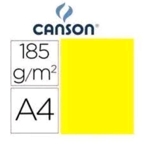 CANSON VIVALDI CARTONCINO 210X297 mm A4 185 GR GIALLO CANARINO CONF 50 Pz.