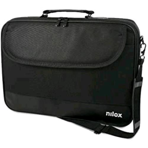 NILOX BORSA PER NOTEBOOK DA 15.6" IN POLIESTERE 2 SCOMPARTI CON TRACOLLA E AGGANCIO TROLLEY NERO