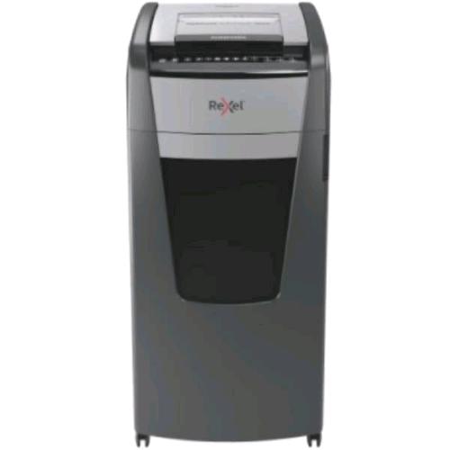 REXEL OPTIMUM AUTOFEED+ 600X DISTRUGGIDOCUMENTI A FRAMMENTO CESTINO 110 LT CAPACITA' 600 FOGLI CON ROTELLE GRIGIO