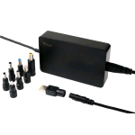 ITEK ITNBSD65 ALIMENTATORE UNIVERSALE PER NOTEBOOK 65W CON 8 CONNETTORI SLIM DESIGN BLACK