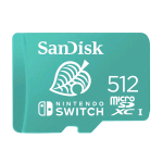 SANDISK MICRO SDXC 512GB PER NINTENDO SWITCH UHS-I VELOCITÀ DI LETTURA 100 MB/S VELOCITÀ DI SCRITTURA 90 MB/S GREEN
