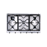 SMEG SRV596GH5 PIANO COTTURA A GAS 5 FUOCHI PIANO IN ACCIAIO INOX 