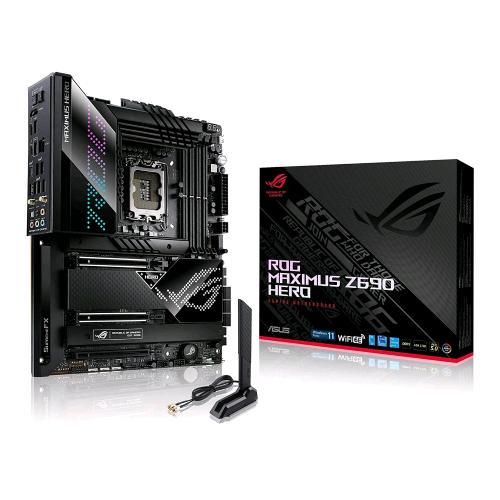 ASUS ROG MAXIMUS Z690 HERO SCHEDA MADRE GAMING ATX INTEL Z690 LGA1700 DDR5 2XPCI 5.0 WIFI 6E INTEL 2.5GB ETHERNET ROG SUPREMEFX 7.1 5XM.2 6XSATA 6GB/S AURA SYNC RGB NERO