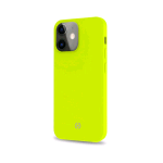 CELLY APPLE iPHONE 13 MINI CROMO COVER IN TPU CON RIVESTIMENTO IN SILICONE E FINITURA SOFT TOUCH GIALLO FLUO