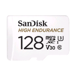 SANDISK HIGH ENDURANCE MICROSDXC 128GB CLASSE 10 UHS-I U3 V30 CON ADATTATORE SD 