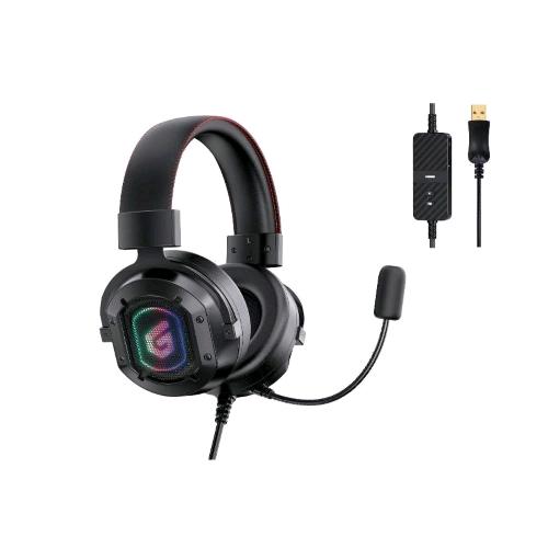 CONCEPTRONIC CUFFIE CON MICROFONO GAMING STERE0 USB COMANDI SUL CAVO RGB NERO