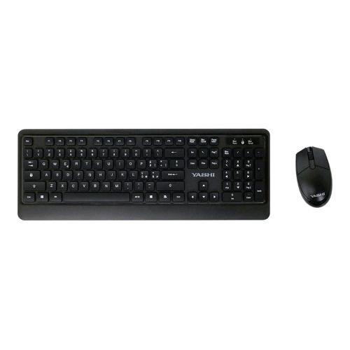 YASHI PROFESSIONAL MY537 KIT TASTIERA SOFT + MOUSE WIRELESS NERO 