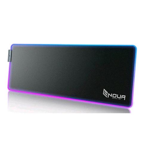 NOUA MATRIX 800 TAPPETINO MOUSE GAMING RGB RAINBOW XXL 14 EFFETTI LUCE BASE IN GOMMA ANTISCIVOLO BLACK